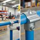 Dark Sea Green Premium Add On Short Tee Key Clamp for 42.4mm Tube - Ideal for Guardrail Connections