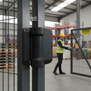 Dark Slate Gray Premium 180° Spring Hinge with Force Adjustability and Self-Drilling Screws for Left and Right Turning Gates