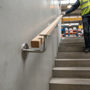 Dark Gray Premium 304 Stainless Steel Handrail Bracket with 78mm Projection for Flat Surfaces