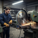Black Premium High-Performance HSS Saw Blade 350mm x 2.4mm x 25.4mm with 60 Teeth for Smooth Cutting of Steel, Aluminium, and Wood