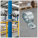 Dark Gray Premium Single Lugged Fixing Bracket for 42.4mm Tube - Ideal for Securely Fixing Boards and Panels