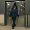 Dark Slate Gray Heavy-Duty Clear PVC Strip Curtains – Fixed Size, Energy-Saving Doorway Curtains for Pedestrian & Vehicle Access