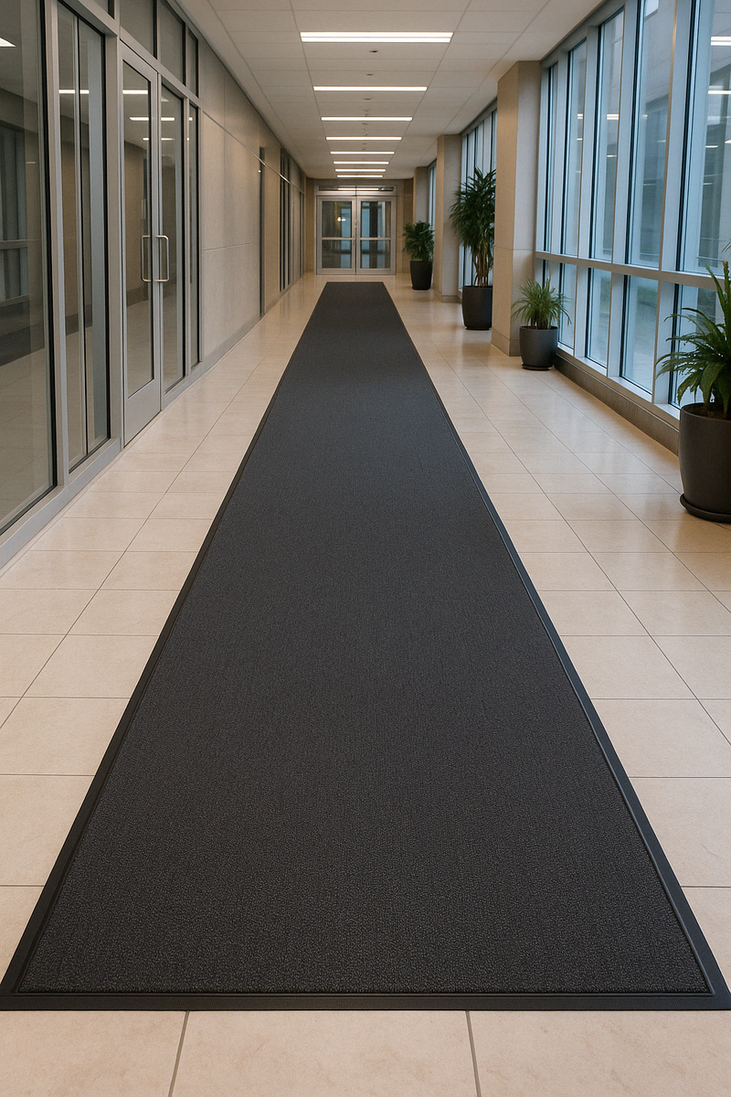 Dark Slate Gray Heavy Duty Barrier Runner Non-Slip Mat - Durable Rubber, Anti-Slip, Floor Protection, Easy Clean, Industrial/Commercial Use, Versatile & Long-Lasting