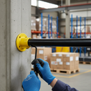 Dark Gray Premium Wall Flange for 33.7mm Tube - Yellow Powder Coated Finish for Internal Use