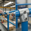 Dark Cyan Premium Short Slope Tee 0-11° for 42.4mm Tube Connection - Ideal for Rail Systems