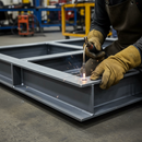 Black Premium Heavy Duty Weld In Pin for 40mm Square Applications - Durable and High-Performance Design