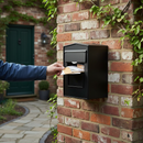 Dark Slate Gray Premium Rear Opening Standard Mail Box 400 x 280mm x 230mm - Durable Stainless Steel with Secure Aperture
