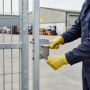 Gray Premium Industrial Gate Lock with Stainless Steel Mechanism and Adjustable Bolt for 30-50mm Box Section