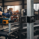 Dark Slate Gray Premium Single Lugged Bracket for 25mm Square Box Section - Durable Fixed Mounting Solution for Boards and Panels