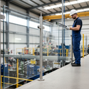 Gray Premium 316 Stainless Steel Ready Made Balustrade Kit with Mid Post and Base Plate for Easy Installation