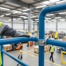 Gray Premium Heavy Duty 90° Offset Crossover Joint for 42.4mm Tube - Reduces Cutting on Horizontal Rails