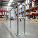 Dark Gray Premium Pre-Assembled Mid Post for 48.3mm Tube with 1100mm Height and 550mm Mid Rail Height