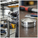Dark Olive Green Premium Radiused Curved End Cap with M8 Thread Hole for 48.3 x 2.6mm Tube, Satin Finish, Ideal for Handrail Support