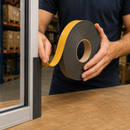 2mm Self-Adhesive EPDM Sponge Rubber Strip Roll – Waterproof Closed Cell Foam Seal for Doors, Windows, Weatherproofing, Cushioning & Vibration Damping