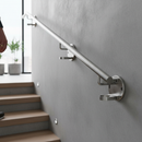 Light Slate Gray Premium Heavy Duty Round Wall Bracket for 42.4mm Tube - Durable Stainless Steel Construction
