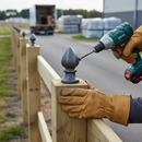 Dark Gray Premium Post Top 145mm Height with 75mm Width and Base for Versatile Applications