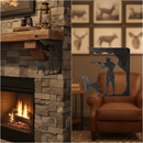 Dark Slate Gray Premium Hunting Man Silhouette 225mm x 210mm for Outdoor Decor and Art Projects - High-Quality Professional Grade for Industrial and Commercial App...