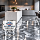 Gray Metallic Epoxy Design Coat – High Gloss Marble Effect Floor Resin
