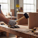 White Smoke Premium Rubber Mallet for Stainless Steel Applications - Durable, Heavy Duty Tool for Safe Impact Work