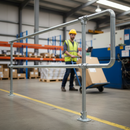 Slate Gray Professional Pre-Assembled Mid Post for 42.4mm Tube - Height 1100mm and Mid Rail Height 550mm