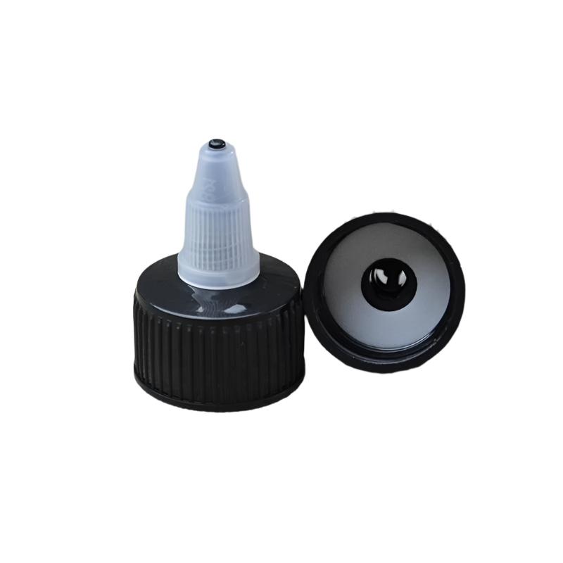 Black 24mm Black/Natural Twist-Top Cap – Leak-Proof Closure for Bottles