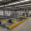 Slate Gray Premium Pre-Assembled End Post for 48.3mm Tube - 1100mm Height with Mid Rail at 550mm