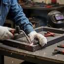 Black Premium 25mm Heavy Duty Gate Eye for Welding Applications - Durable Steel Construction