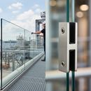 Light Slate Gray Professional 316 Stainless Steel Mid Glass Stiffener for Up to 12mm Thickness - Durable and High-Performance Support