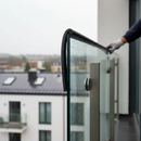 White Smoke Premium External Rubber for Juliet Balcony Systems - Fits 21.52mm Glass for Face Fix and Side Fix Applications