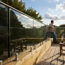 Black Premium Toughened Glass Panel 1000mm x 1024mm - 10mm Thick Polished Finish for Stainless Steel Balustrade