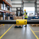 Light Slate Gray Professional Straight Joint Key Clamp for 48.3mm Tube - Yellow Powder Coated Connector for Durable Installations