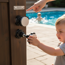 Dark Slate Gray Premium Childproof Security Knob for Gates - Anodized Aluminium and Polyamide, Compliant with Safety Standards
