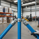 Dark Gray Premium Double Swivel Socket Connection Key Clamp for 42.4mm Tube with 85° Travel for Enhanced Flexibility