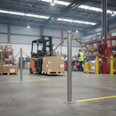 Dark Gray Professional Heavy Duty Plain Post 1100mm with 120mm Welded Base Plate - 42.4mm x 2.0mm for Secure Installations