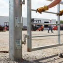 Gray Premium Heavy Duty Zinc Plated Hinge Plate 100mm x 100mm with 16mm Hinge Pin for Robust Applications
