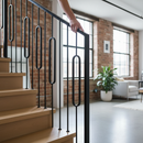 White Smoke Premium Heavy Duty Stair Spindle with Oval Panel Design - 1117mm Height and 98mm Width, Powder Coated Black Finish