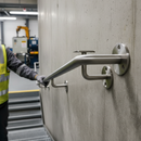 Slate Gray Premium 304 Stainless Steel Handrail Bracket with 78mm Projection for 42.4mm Tube Installation