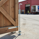 Gray Premium 12mm Galvanised Drop Bolt with Bracket - 600mm Long for Security Applications