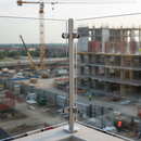 White Smoke Premium Heavy Duty Stainless Steel Glass Balustrade End Post 48.3mm with Post Cap and Glass Clamps for 8mm to 12mm Glass