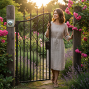 Black Professional Adjustable Gate Hinge M20 with Heavy Duty Fixing Plate 100x100mm and Back Plate 115x40mm for Maximum Load Capacity