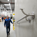 Gray Premium 316 Stainless Steel Handrail Bracket with 85mm Projection for 48.3mm Tube - Durable and Reliable Support
