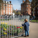 Rosy Brown Premium Galvanised Hoop Top Fence Panel with 12mm Round Bar - 1656mm x 1000mm for Secure Fencing Solutions