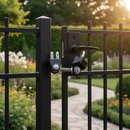 Black Premium 180° Adjustable Hinge Pair with Vandal-Proof Features and Height/Depth Adjustability for Gates