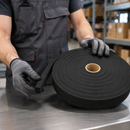 Dark Slate Gray Plain Expanded Neoprene/EPDM Sponge Strip – Non-Adhesive Closed-Cell Rubber – 10m Roll