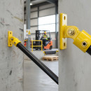 Dark Gray Premium Swivel Angle Wall Flange Fitting for 42.4mm Tube - Yellow Powder Coated, Internal Use Only