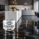Black Metallic Epoxy Design Coat – High Gloss Marble Effect Floor Resin
