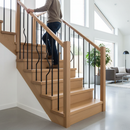 Light Gray Premium 12x12mm Bowed Baluster Plain Bar - 1200mm Length for Vertical Support and Aesthetic Appeal