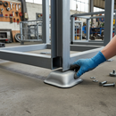 Slate Gray Premium Stillage Feet for 85mm Box Section - 150mm Square Base, 55mm High for Pallet and Stillage Construction