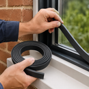 6mm Thick Solid SBR Rubber Strip Roll – Heavy-Duty Black Rubber for Sealing, Gaskets, Cushioning and Vibration Control