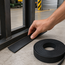 2mm Thick Solid SBR Rubber Strip Roll – Heavy Duty Black Rubber Seal for Industrial Use – 5m Length